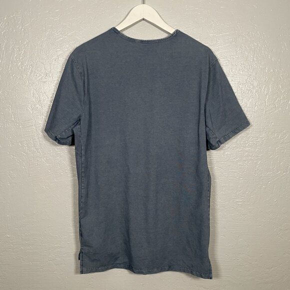 Lululemon Men M Blue Chambray Commission Short Sleeve T-Shirt Crew Neck Stretch - Picture 5 of 8